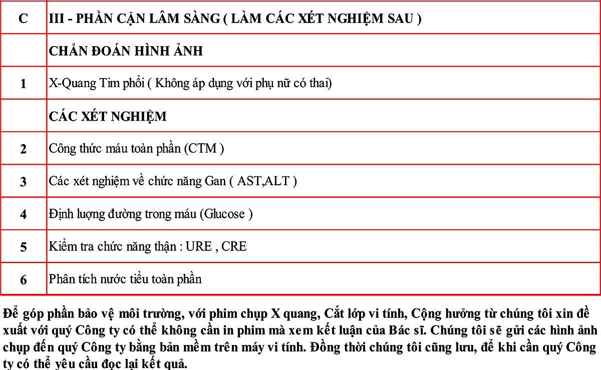 goi kham suc khoe dinh ky cho can bo nhan vien cong ty, khu cong nghiep 2